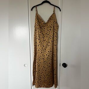 Black & Gold Animal Print Dress by Petal & Pup size 8